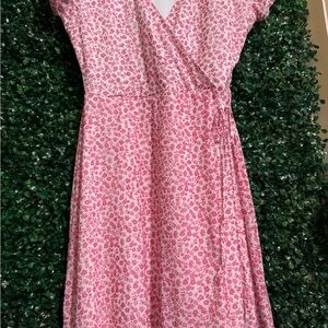 Floral Pink Wrap Dress